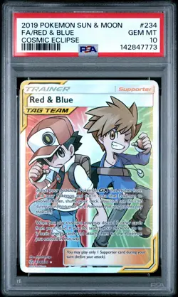 RED & BLUE 234/236 PSA 10 COSMIC ECLIPSE FULL ART HOLO RARE POKEMON ENGLISH - Image 1