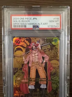 One Piece Gol D Roger OP09-118 PSA10 Manga Parallel SEC Rare Emperor Card - Image 2