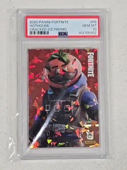 2020 Panini Fortnite Series 2 Hothouse #P6 Cracked Ice Promo PSA 10 Gem Mint - Image 1