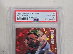 2020 Panini Fortnite Series 2 Hothouse #P6 Cracked Ice Promo PSA 10 Gem Mint - Image 4