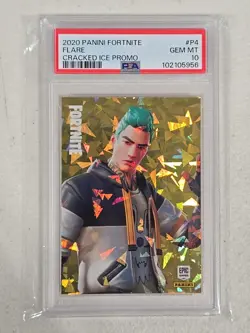 2020 Panini Fortnite Series 2 Flare #P4 Cracked Ice Promo PSA 10 Gem Mint - Image 1