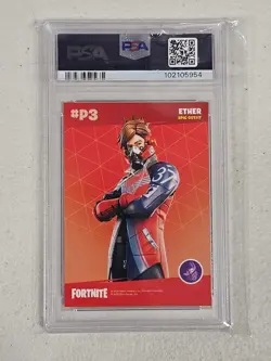 2020 Panini Fortnite Series 2 Ether #P3 Cracked Ice Promo PSA 10 Gem Mint - Image 2