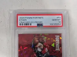 2020 Panini Fortnite Series 2 Ether #P3 Cracked Ice Promo PSA 10 Gem Mint - Image 4
