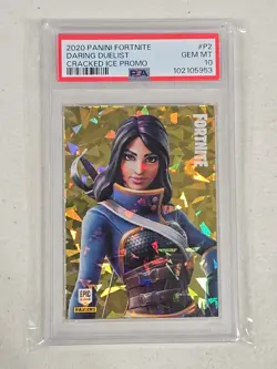 2020 Panini Fortnite Series 2 Daring Dualist #P2 Cracked Ice Promo PSA 10 Gem MT - Image 1