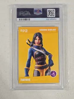 2020 Panini Fortnite Series 2 Daring Dualist #P2 Cracked Ice Promo PSA 10 Gem MT - Image 2