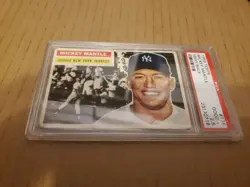 Mickey Mantle 1956 Topps #135 Gray Back PSA 2.5 GOOD+ New York Yankees HOF - Image 4