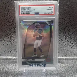 2024 Panini Prizm Football Caleb Williams #301 Silver Prizm RC PSA 10 - Image 1