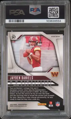 2024 PANINI PRIZM RED CHOICE #347 JAYDEN DANIELS 2/20 PSA 10 - Image 2