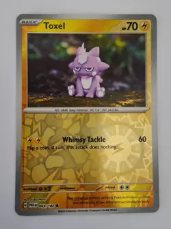 Toxel 069/182 Reverse Holo - Paradox Rift - Yuka Morii Artwork Pokemon Tcg Nm - Image 1