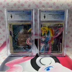 Darkrai & Cresselia Top Bottom PAIR Pokemon HG&SS Triumphant SEQUENTIAL CGC 9 - Image 1