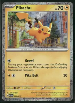 Pikachu 006/015 holo Promo McDonald's Collection 2023 Pokemon Holo Near Mint - Image 1