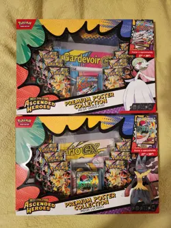 x2 Pokemon Mega Evolution Ascended Heroes TCG Premium Poster Collection Box Set - Image 1