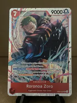 One Piece OP15 Roronoa Zoro EB04-007 SR Adventure On Kami’s Island English - Image 1