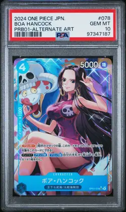PSA 10 GEM MINT JAPANESE ONE PIECE 2024 Boa Hancock OP01-078 PRB-01 The Best - Image 1