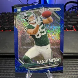 Mason Taylor RC 2024 Panini Prizm Blue Sparkle /35 New York Jets Rookie 🔥 SSP - Image 1