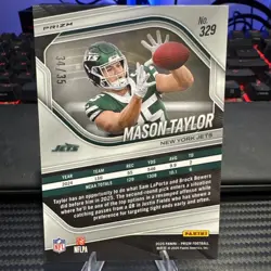 Mason Taylor RC 2024 Panini Prizm Blue Sparkle /35 New York Jets Rookie 🔥 SSP - Image 2