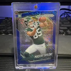 Mason Taylor RC 2024 Panini Prizm Blue Sparkle /35 New York Jets Rookie 🔥 SSP - Image 4