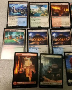 Final Fantasy Magic The Gathering Lands Basic + Towns Lot Of 13 MTG-FIN - Image 2