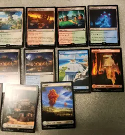 Final Fantasy Magic The Gathering Lands Basic + Towns Lot Of 13 MTG-FIN - Image 3