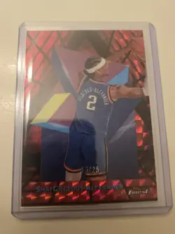 2024-25 Topps Finest Shai Gilgeous Alexander Red /25 Thunder #67 - Image 1