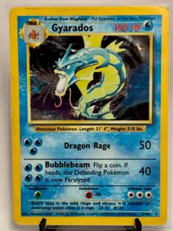Pokemon TCG Gyarados Base Set Unlimited 6/102 Holo Rare Vintage Card 006/102 - Image 1