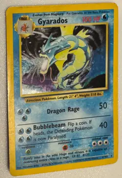 Pokemon TCG Gyarados Base Set Unlimited 6/102 Holo Rare Vintage Card 006/102 - Image 3