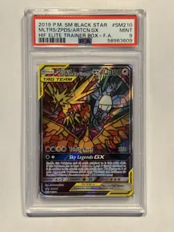 Moltres & Zapdos & Articuno GX - SM210 - Pokemon Sun & Moon Promo Card PSA 9 - Image 1