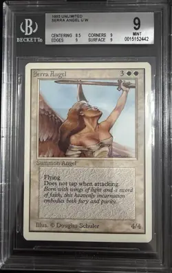 Magic: The Gathering Serra Angel Unlimited 1993 BGS 9 Graded Card - Image 1