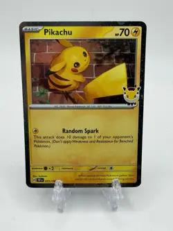 Holo SWIRL Pokemon Pikachu Promo Pokemon Day 2026 Card - Image 1