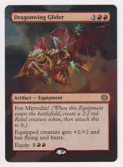 Altered Dragonwing Glider LP MTG Magic Hand Painted Unique Custom Extended Art! - Image 1