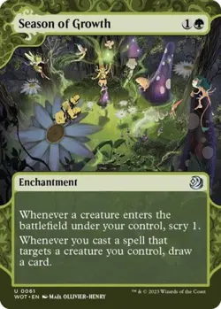 Season of Growth -Foil Near Mint MTG Wilds of Eldraine: Enchanting Tales - Image 1