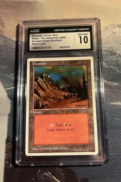 1994 MTG SUMMER / EDGAR CGC 10 GEM MINT Mountain (#303 V3) - Image 1