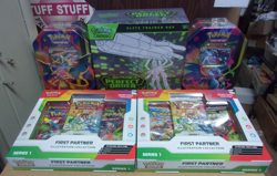 POKEMON PERFECT ORDER ETB + (2) CHARIZARD TINS + (2) FIRST PARTNER BOX LOT - Image 1