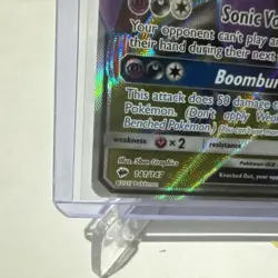 Pokemon TCG Noivern GX Full Art Holo Card Burning Shadows 141/147 - Image 4