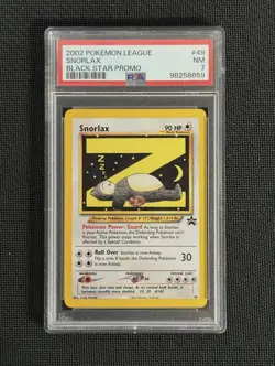 2002 POKEMON LEAGUE PROMO BLACK STAR #49 SNORLAX PSA 7 - Image 1