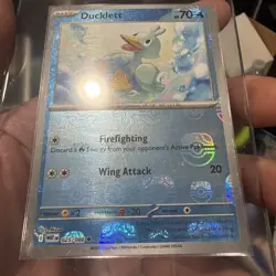 Pokemon TCG White Flare Ducklett 025/086 Reverse Holo Masterball - Image 1
