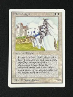 MTG WHITE KNIGHT Unlimited Edition Regular MT Uncommon Magic The Gathering - Image 1