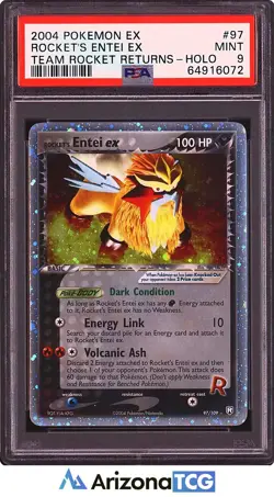 Pokemon 2004 Rocket's Entei ex 97/109 Holo Team Rocket Returns PSA 9 - Image 1