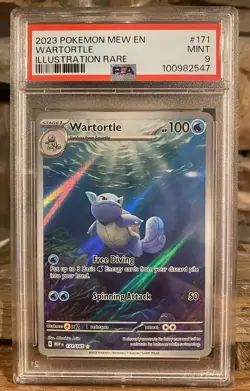 Pokemon TCG S&V 151 Wartortle Illustration Rare 2023 PSA 9 #171 REGRADE PSA 10 - Image 1