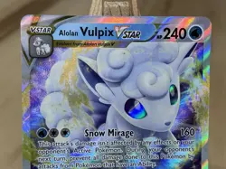 Alolan Vulpix VSTAR 034/195 Silver Tempest Holo Ultra Rare Pokemon TCG NM - Image 2