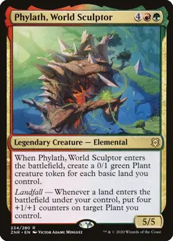 MTG Phylath, World Sculptor [Zendikar Rising] Lightly Played Magic - Image 1