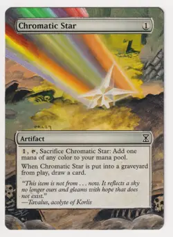 Altered Chromatic Star LP 2006 MTG Magic Hand Painted Unique Custom Extended Art - Image 1