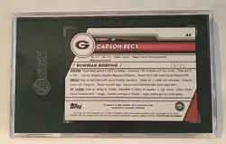 2023 Bowman U Chrome CARSON BECK Auto Orange Shimmer Ref./25 - Image 2