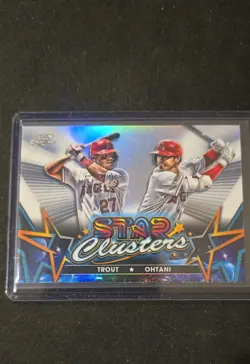 2023 Topps Cosmic Chrome - Stars Clusters Mike Trout, Shohei Ohtani #SC-3 - Image 1