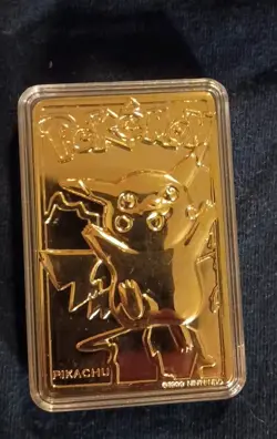 1999 Burger King Pokemon 23K Gold-Plated PIKACHU Trading Card Open Box Sealed - Image 2