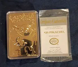 1999 Burger King Pokemon 23K Gold-Plated PIKACHU Trading Card Open Box Sealed - Image 5