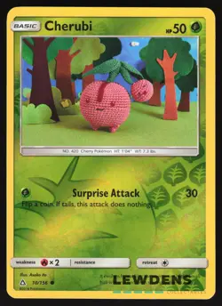 Cherubi - 10/156 - Reverse Holo Common - Ultra Prism - Pokemon Card - Image 1
