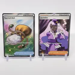 Pokemon PERFECT ORDER 2026 Sacred Ash & Jacinthe FULL ART HOLO Lot of 2 Cards - Image 1