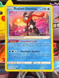 Radiant Greninja 2024 World Championships pokemon card: Stamped Jesse Parker - Image 1