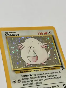 Pokemon Card Chansey Base Set 2 Holo Rare 3/130 LP - Image 2